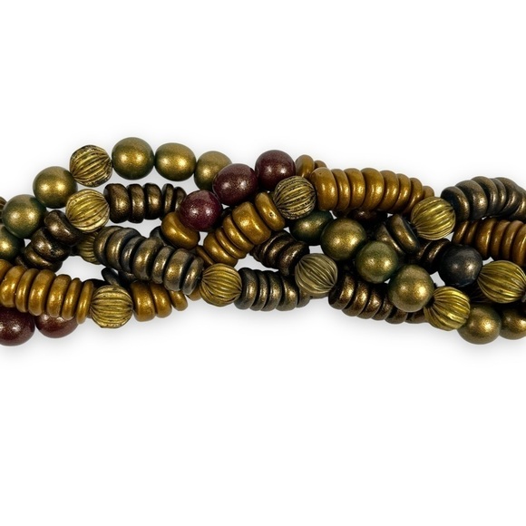 Carolyn Tanner Belt Brown Beaded Hippie Boho Festival Western Cowgirl Vintage - Picture 6 of 8